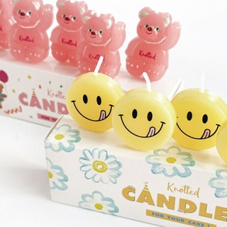 【GOODJAM • 꿀잼】🇰🇷韓國Knotted Cafe Sugar bear/Smile☻蛋糕專用蠟燭(5入)