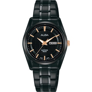 ALBA 雅柏 女時尚黑鋼腕錶AN8031X1