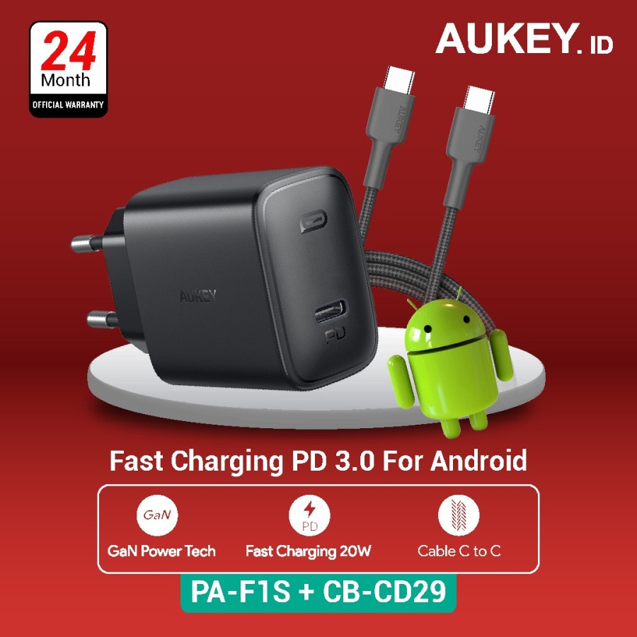 Aukey 充電器 PA-F1S Aukey 電纜 CB-CD29