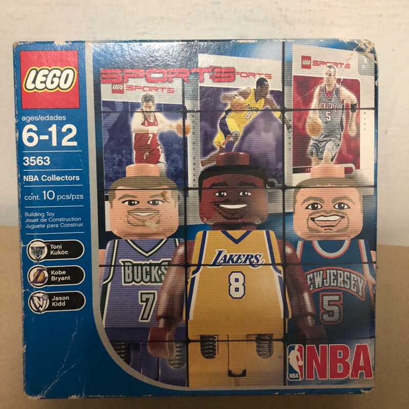 樂高 3563 NBA LEGO Kobe  Kukoc  Kidd 全新未拆封 含球員卡