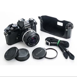 Nikon fm +35mm f2.8鏡頭（附紅色原廠背帶