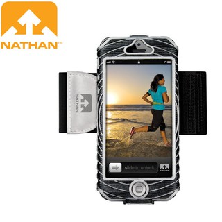 NATHAN 美國 IPHONE輕量防水LED手臂環/NA4921NBS/iPhone/矽膠/手臂套/手機袋/悠遊山水
