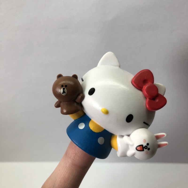 ［現貨］森永巧可球 Hello Kitty x LINE FRIENDS 聯名 筆套 指偶 公仔 扭蛋.