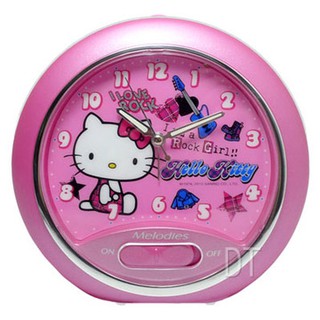 (福利品)Hello Kitty 淘氣搖滾超靜音貪睡鬧鐘 JM-4424KT