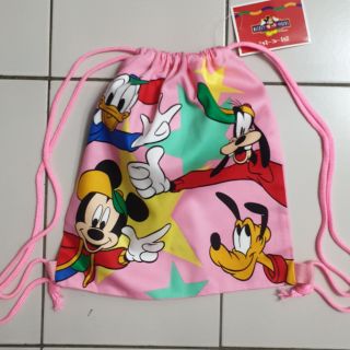 （日本製）迪士尼後背束口袋，雙面圖案