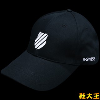 鞋大王K-SWISS C421-008 黑色 立體車繡棉材質棒球帽【台灣製，特價399元】