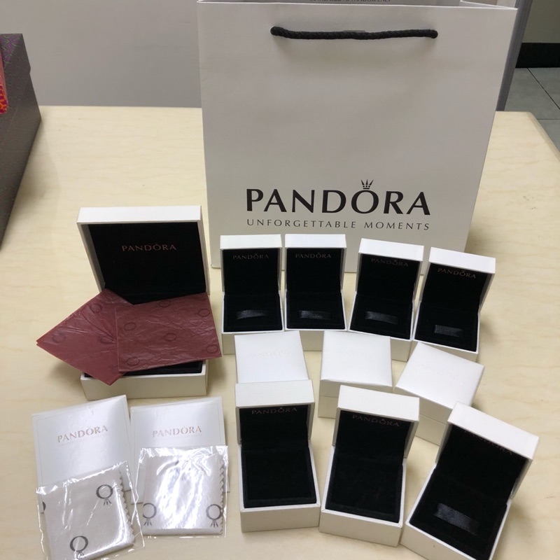 Pandora 紙袋 珠珠盒 手環盒 擦銀布 精品紙袋紙盒