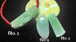 天然緬甸玉 A貨翡翠翡翠冰糯種滿綠手牌福瓜白翡冰透墬子竹節飄綠節節高升 墬子吊墬玉墬掛件 三款任選 先選先贏 皆附證書