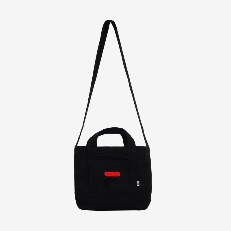 【CHII】 韓國代購 FILA 黑色 帆布包 側背包 小包 斜背包 LOGO