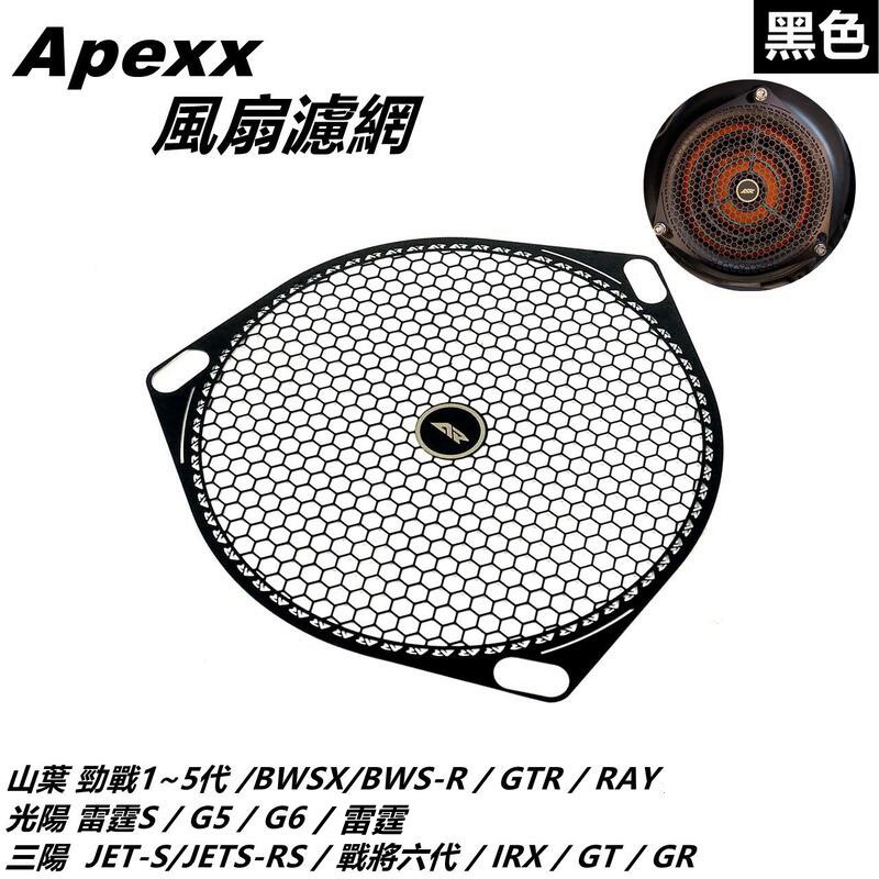 APEXX | 風扇蓋 濾網 風扇濾網 風扇 護網 鍍黑 適用1~5代勁戰 雷霆s JETS BWS R
