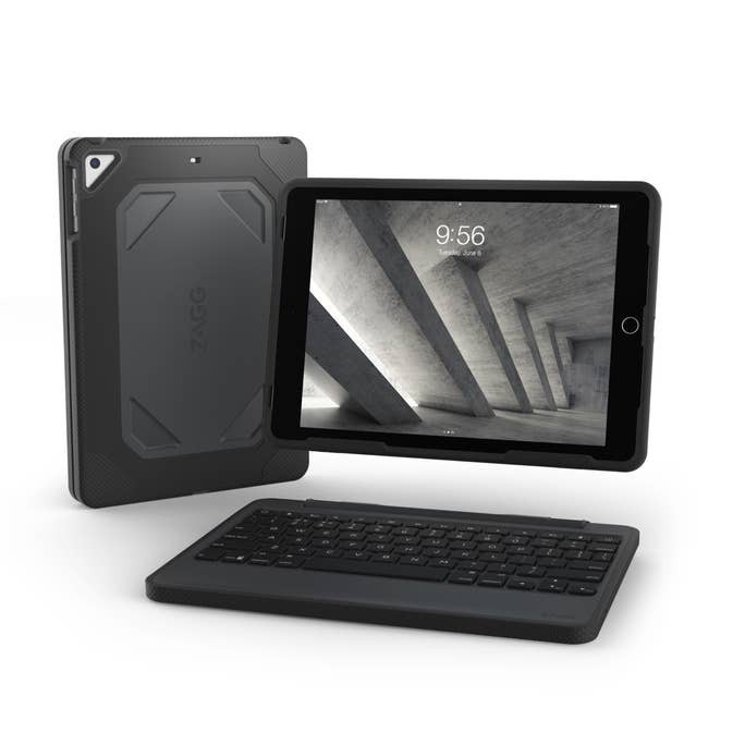 iPad mini 4 5變成軍規抗摔小筆電《台北快貨》美國原裝ZAGG Rugged Book可分離鍵盤+保護套