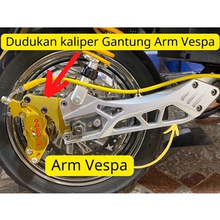 Inskey dudukan kaliper gantung vespa bracket