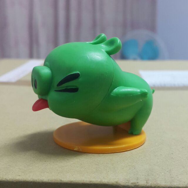 憤怒鳥 angry birds 豬 綠色的豬 吐舌頭 反派 壞蛋 哼 公仔 扭蛋 玩具 擺飾 模型