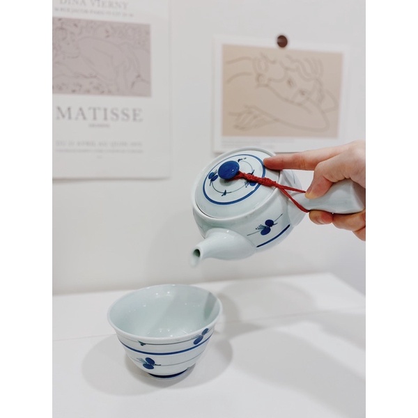 現貨｜🇯🇵日本製有田燒 「花一輪」陶瓷文青茶具組🍵 茶壺 茶杯 泡茶杯 質感泡茶組 長輩送禮首選 父親節送禮首選
