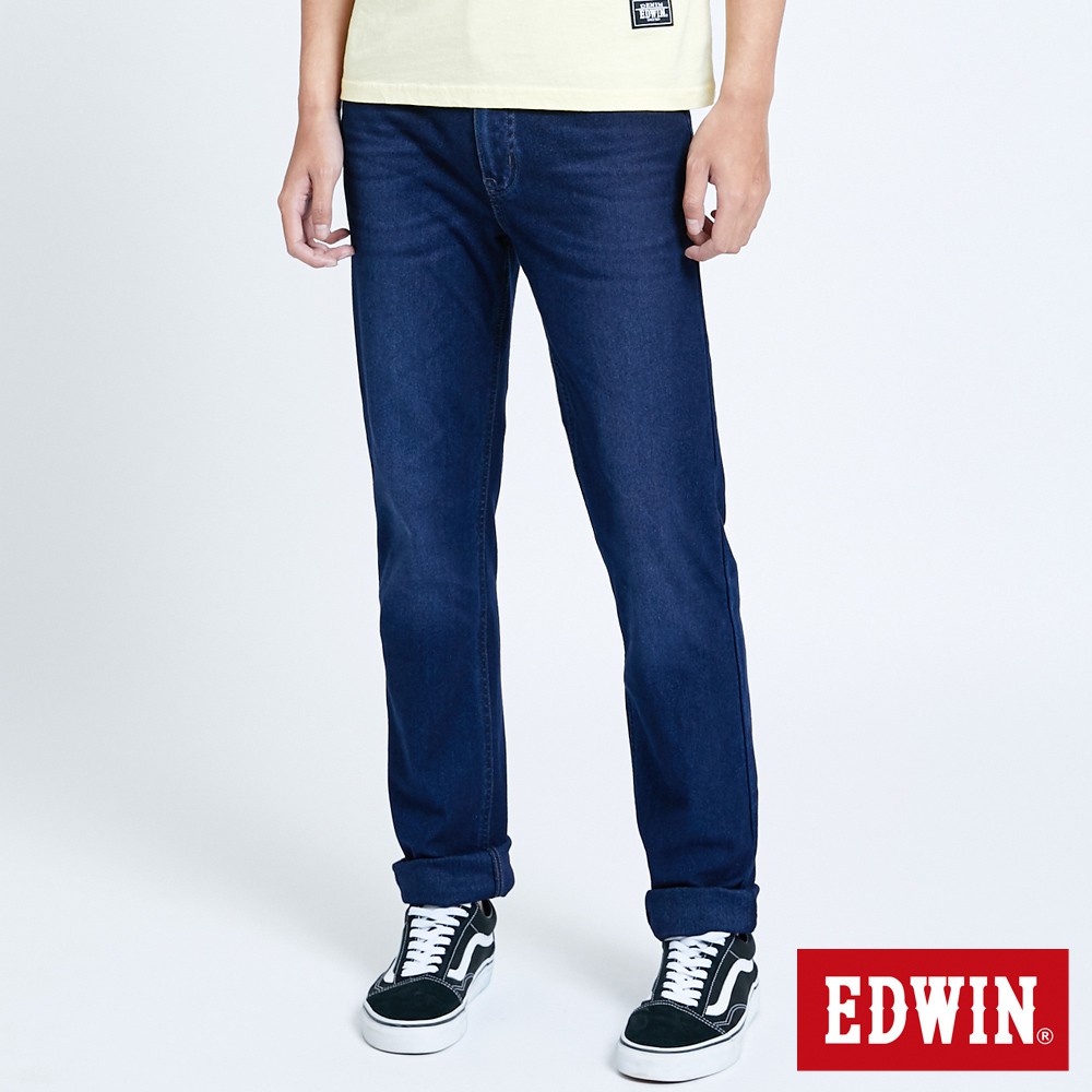 EDWIN 加大碼迦績 EJ3透氣中直筒牛仔褲(酵洗藍)-男款