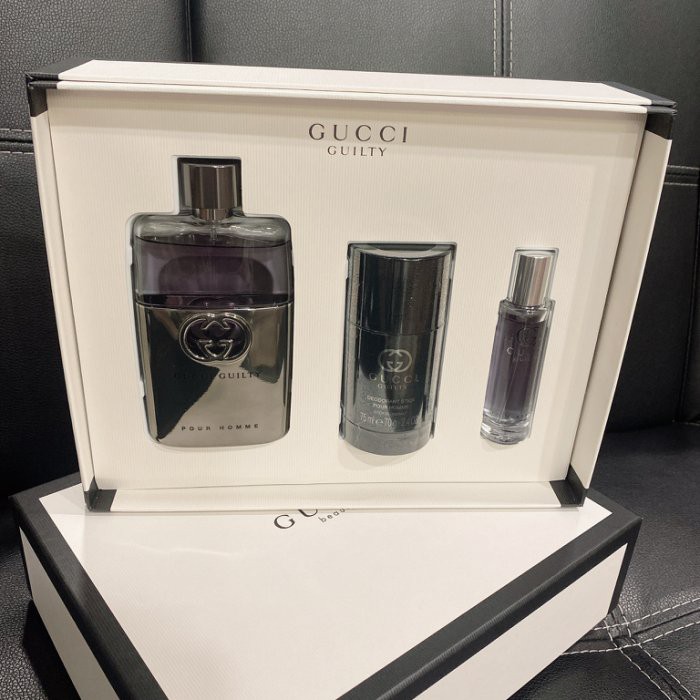 Gucci 淡香水+體香膏 罪愛男性 香水禮盒