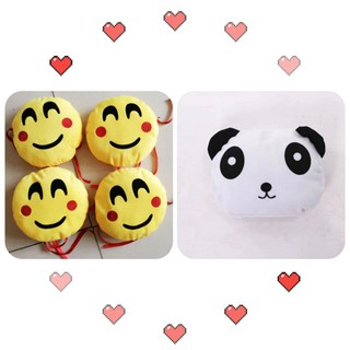 可愛卡通頭枕 熊貓靠枕 表情靠枕 笑臉靠枕 溜娃坐墊靠背 推車靠枕 汽車用品頭枕 頸椎枕 靠墊抱枕