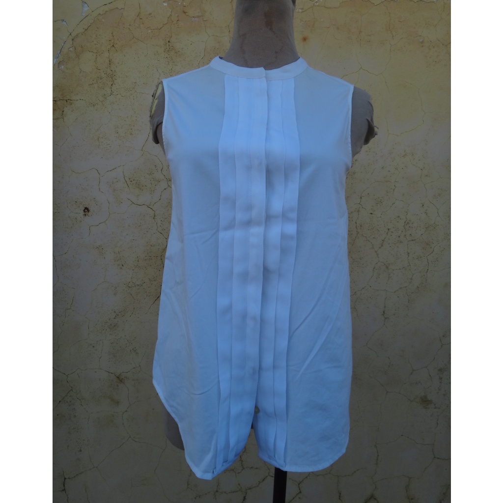 正品 GIORGIO ARMANI AJ/ARMANI JEANS 白色 無袖襯衫 size: 36
