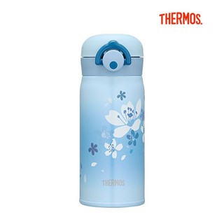 THERMOS 膳魔師 輕巧變保溫瓶 0.35L 藍漾飄櫻 真空保溫杯 350ml JNL-350 JNR-350櫻花款