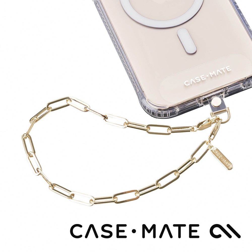 美國CASE-MATE 時尚奢華金屬手鍊 手機掛繩 手機吊繩 - 閃耀金色