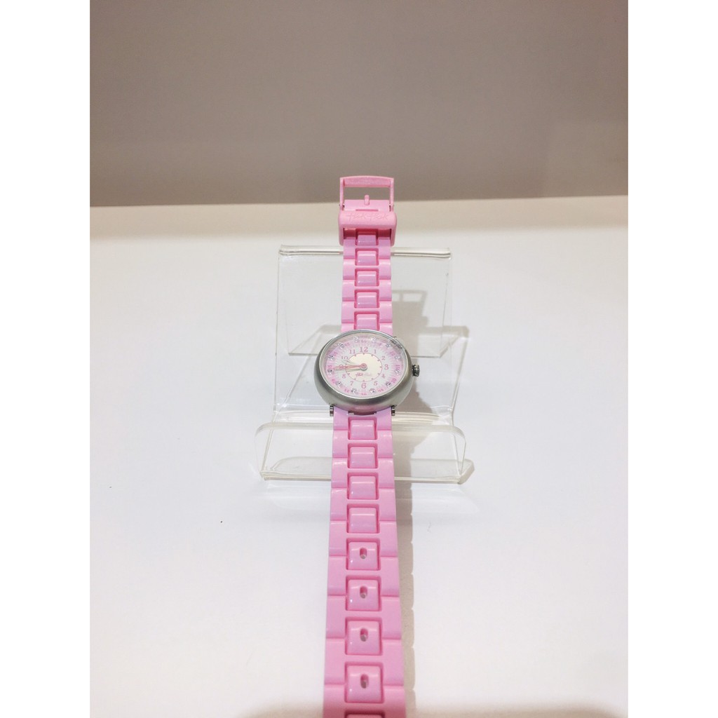 【爆炸小舖】Swatch 手錶 公司貨 全新 粉紅 亮眼 塑料 錶帶 電子錶 保固 童錶 學習 防震 防水 瑞士製 腕錶