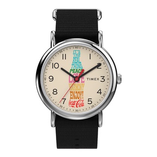 【TIMEX】天美時 x Coca-Cola 限量聯名系列 可口可樂手錶(米/黑 TXTW2V29800)