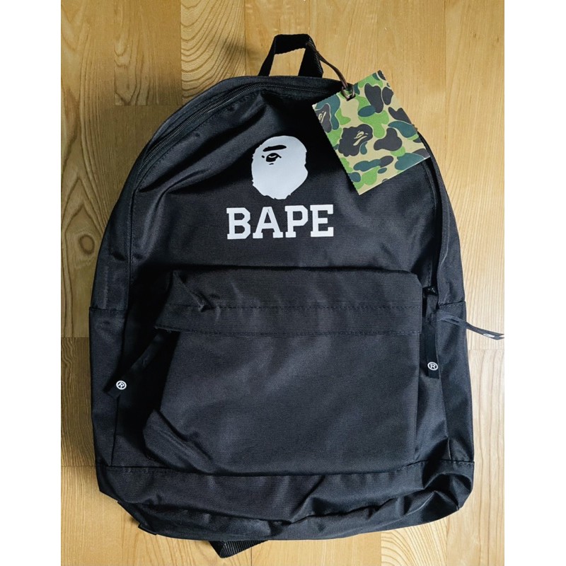 全新BAPE黑色後背包（送BAPE零錢包）