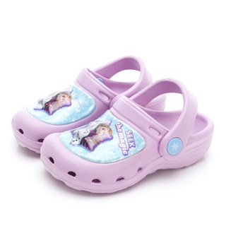 兒童鞋 拖鞋【Disney 迪士尼】冰雪奇緣2 童電燈園丁鞋-藍紫/FNKG25437