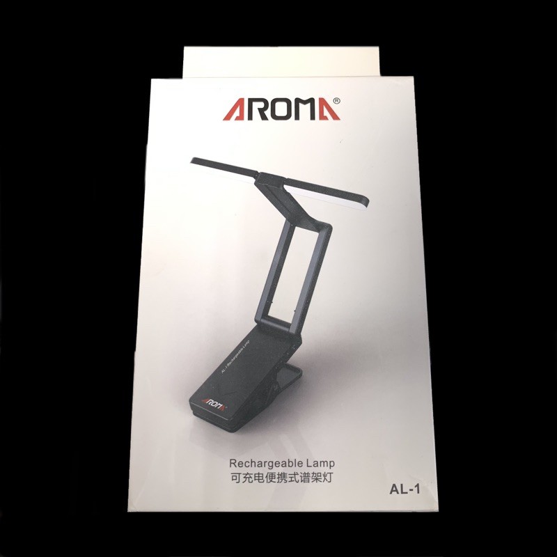 【筌曜樂器】AROMA 收折 譜夾式 超亮 譜燈 譜架燈 譜夾燈 10LED 樂譜燈 USB充電式 AL-1