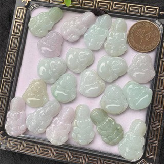 臺灣現貨 天然翡翠 緬甸玉A貨 小觀音 小彌勒 佛像 小孩子戴保平安 擋煞避邪 吊墜 項鍊 (隨機出貨) ~052802
