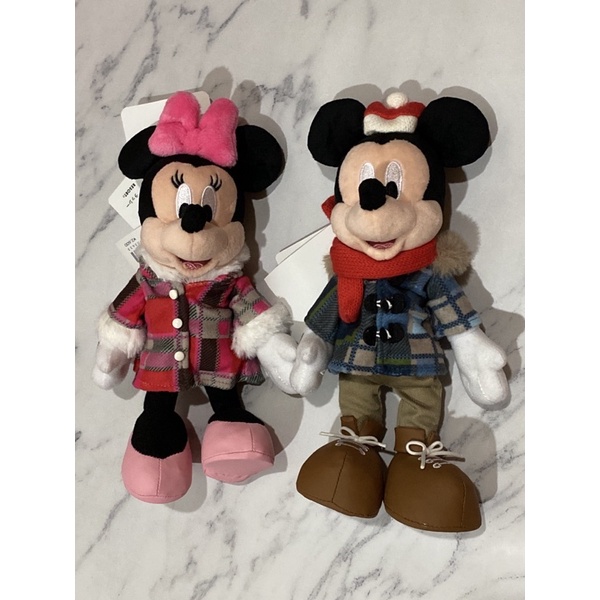 日本帶回～Tokyo Disney RESORT 日本東京迪士尼 米奇 米妮 玩偶 裝飾品 格子外套