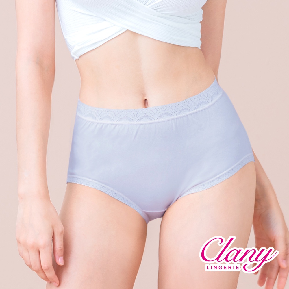 【可蘭霓Clany】 MIT親膚高腰透氣95%棉質 M-2XLQ加大尺碼內褲 雲朵灰 2195-61 高彈性 包覆