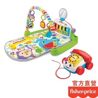 Fisher-Price 費雪 可愛動物鋼琴健身器+經典電話