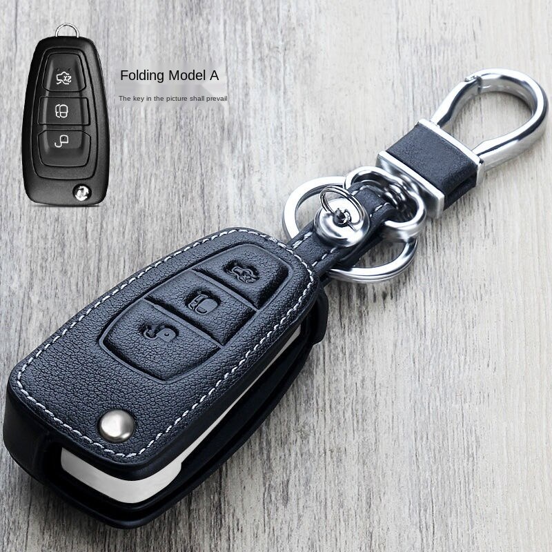 Ford福特鑰匙包用於MK4 Kuga MK3鑰匙皮套 鑰匙殼focus MK2 MK3 嘉年華 Kuga 汽車鑰匙扣
