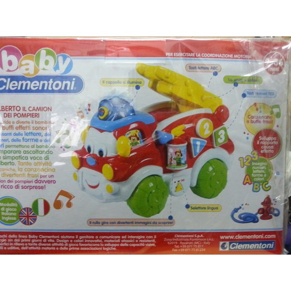 小踢的家玩具出租*D197 *義大利名牌clementoni belbebe 聰明消防車~義語+英語~即可租| 蝦皮購物