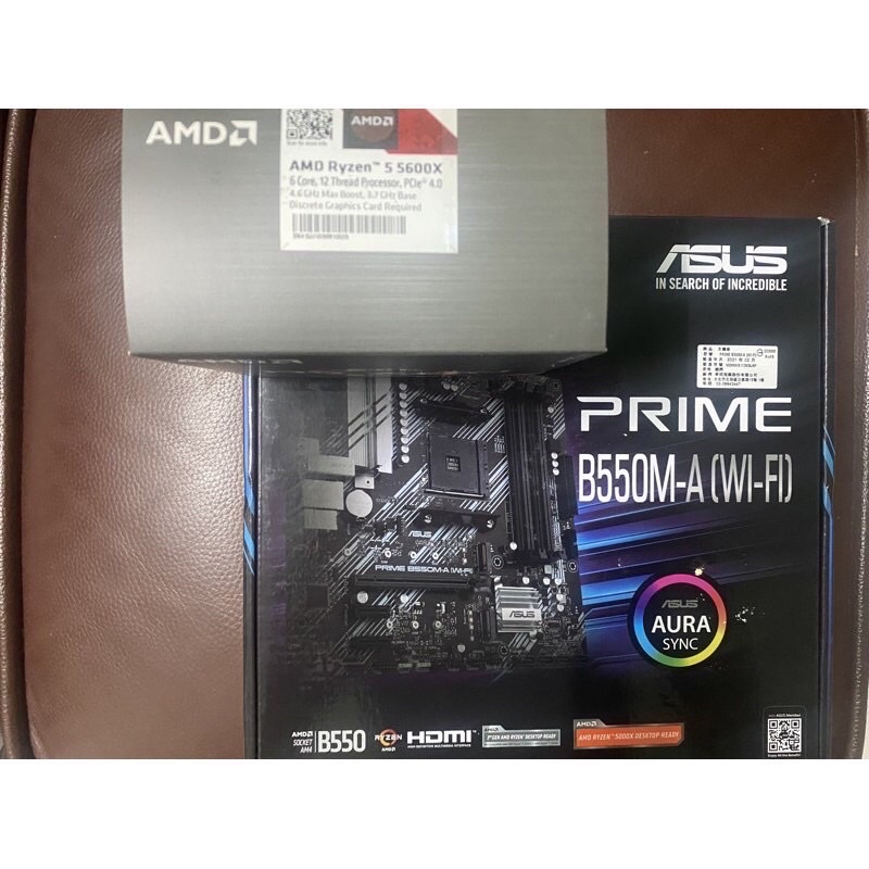 AMD 3600 ＋ Asus b550m WiFi*5組