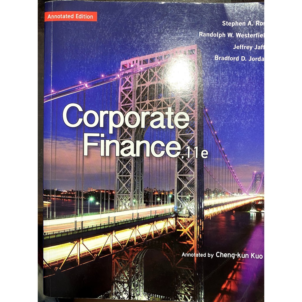 [九成新]  Corporate Finance 11e by Stephen A. Ross 財務管理、公司理財