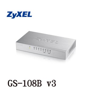 【MR3C】含稅附發票 ZYXEL GS-108B V3 8埠乙太網路交換器 鐵殼版