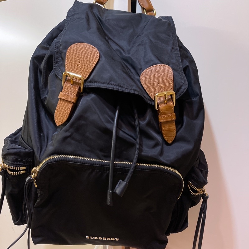 英國 Burberry Rucksack 後背包 尼龍經典後背包 大款 舊logo 絕版