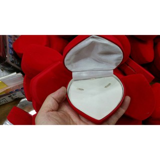 【台灣現貨速發】心型絨布首飾盒 飾品盒 珠寶首飾包裝盒 戒指盒 --5元