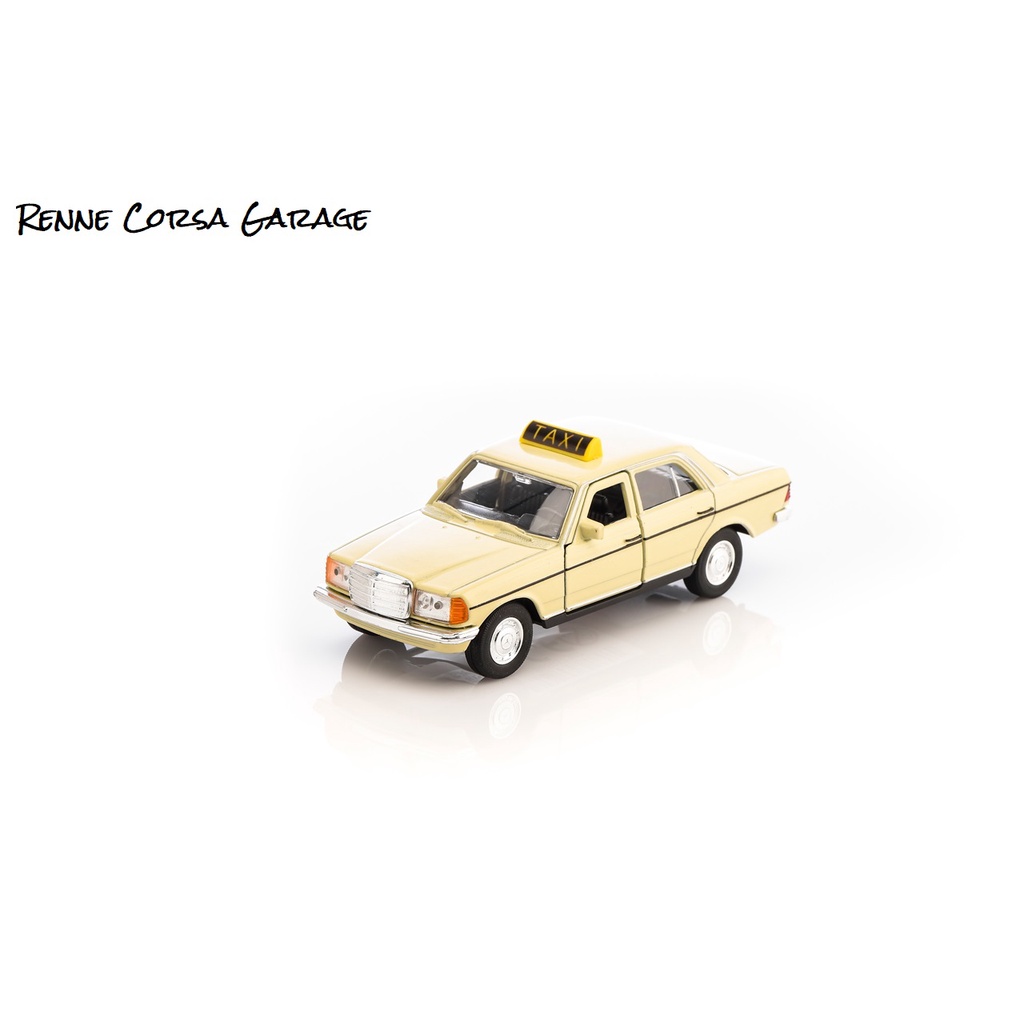 【Renne Corsa Garage】正賓士原廠 W123計程車"Stroke Eight"迴力模型玩具車 1/38