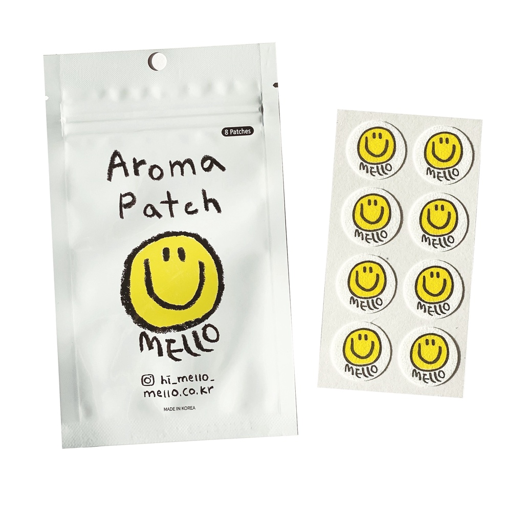 【🔥現貨】韓國Mello Aroma Patch 手繪笑臉 天然精油 口罩香氛貼 明星愛用同款