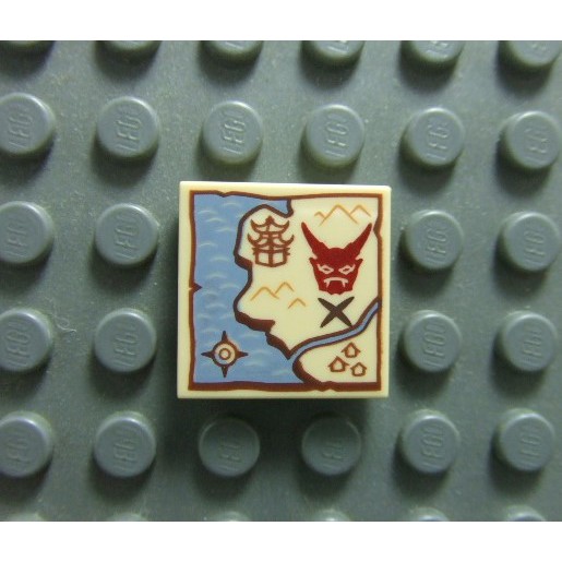 【積木2010】樂高 LEGO 地圖 海岸線 鬼城地圖 / 忍者地圖 / 道具 印刷磚片 2X2 Tile