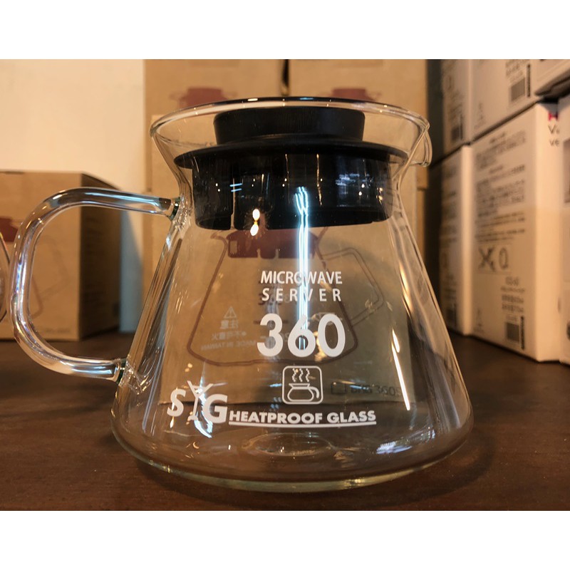 Syg 台玻耐熱玻璃咖啡壺 玻璃塑膠把手 360ml 花茶壺刻度咖啡壺台灣製造玻璃壺耐熱壺手沖下壺 蝦皮購物