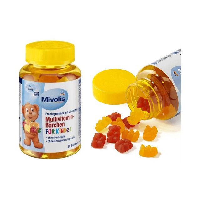 德國原廠正品 DM   Mivolis  綜合維他命小熊軟糖.綜合維他命小熊水果軟糖 維它水果軟糖 /120g 60顆裝