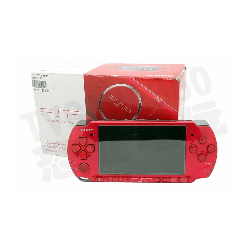 【二手主機】PSP3007型 艷光紅主機 附充電器 書盒完整【台中恐龍電玩】