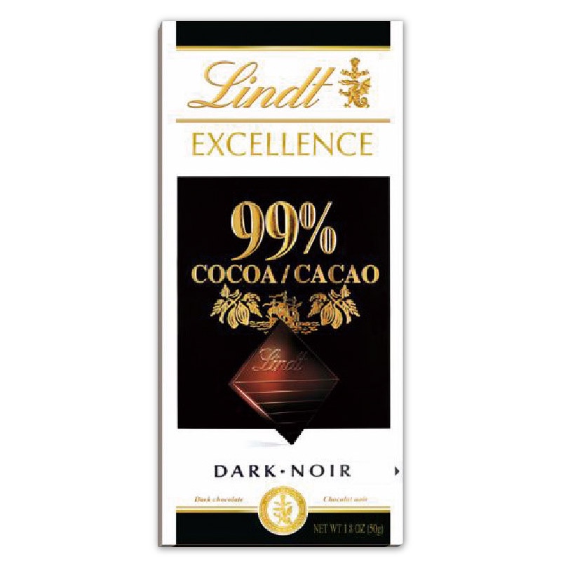 瑞士蓮 極醇系列99%巧克力片 50g【家樂福】