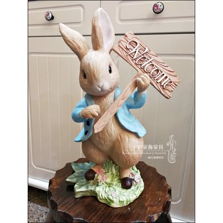 【現貨】彼得兔peter rabbit歡迎光臨welcome波麗娃娃 存錢桶 撲滿 擺飾｜收銀台前台 。宇軒家居生活館。