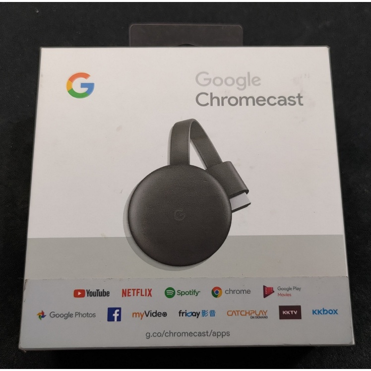 Google Chromecast 3 第3代 HDMI 電視棒 影音串流 媒體串流 螢幕串流 投影電視 少用 完整盒裝