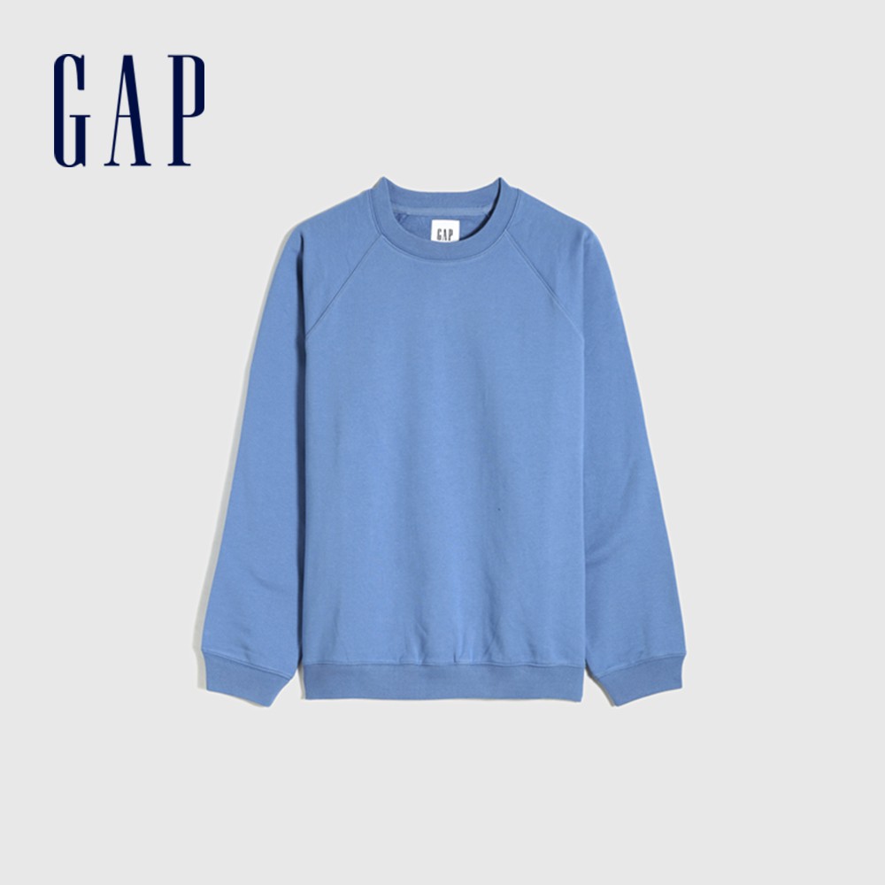 Gap 男裝 大學T 碳素軟磨法式圈織系列-藍色(837452)